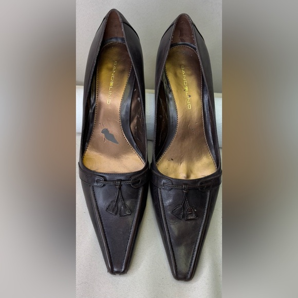 Bandolino Shoes - Bandolino Brown Leather Women's Shoes with Kitten Heel Pump Size 9.5
